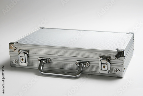 Silver briefcase