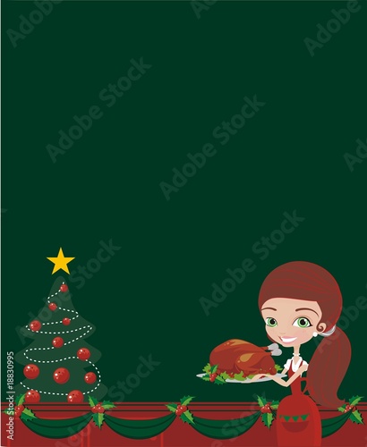 Women cooking xmas dinner