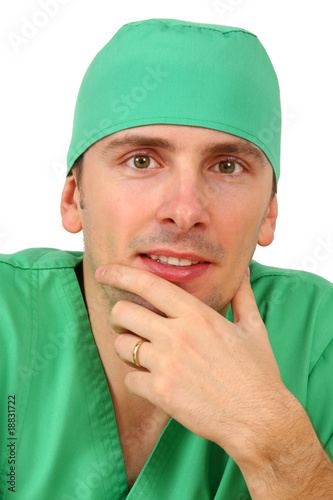 Wallpaper Mural isolated shot of male doctor on white background Torontodigital.ca