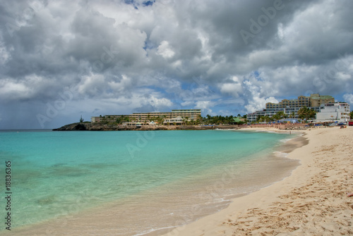 Maho Bay, Saint Maarteen Coast, Dutch Antilles photo