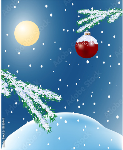 Lunar winter landscape
