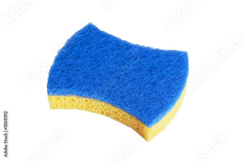 sponge for wash utensil on white background
