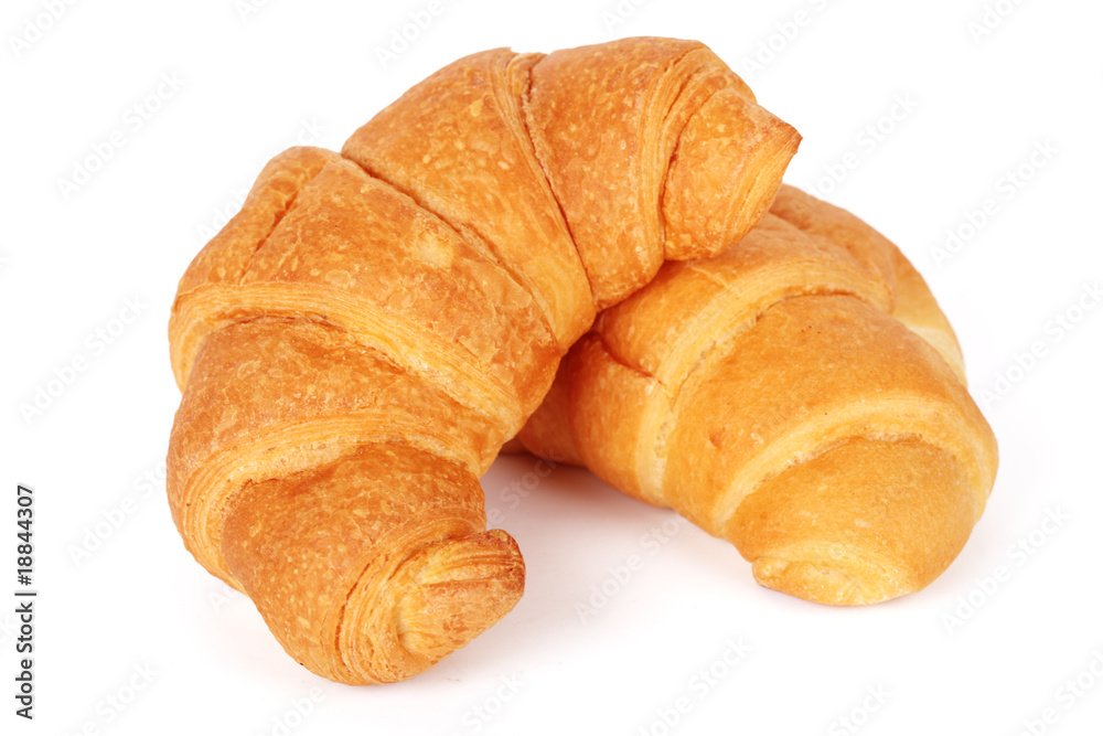 Two fresh croissants Two fresh croissants