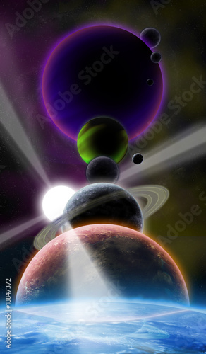 Fototapeta Naklejka Na Ścianę i Meble -  vue de l'espace