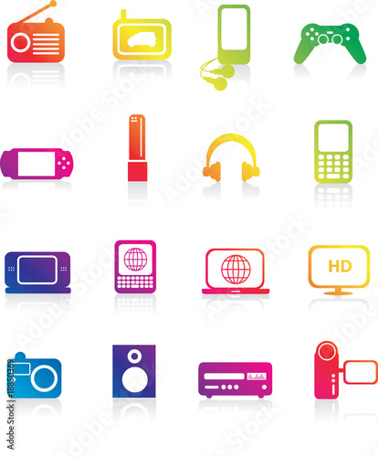 entertainment icon set