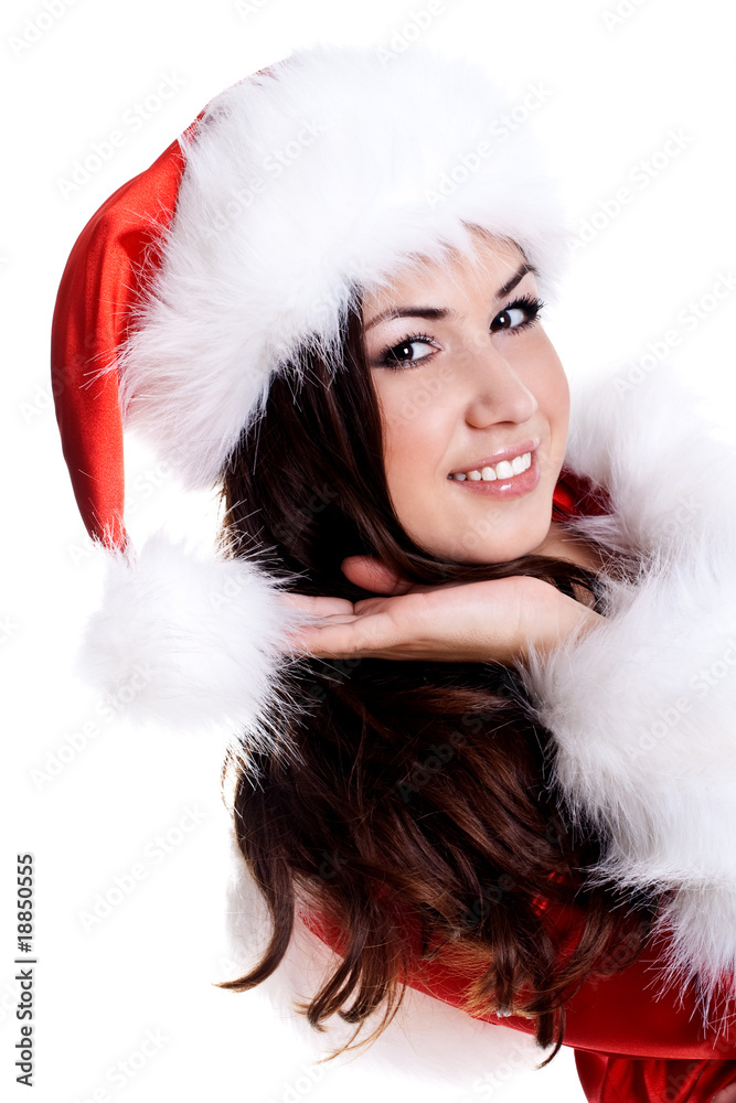 beautiful woman wearing santa claus clothes beautiful woman wearing santa claus clothes
