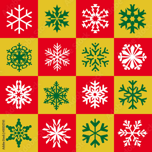 mosaico di fiocchi di neve