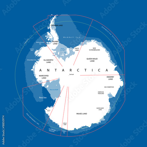 antarctica vector map