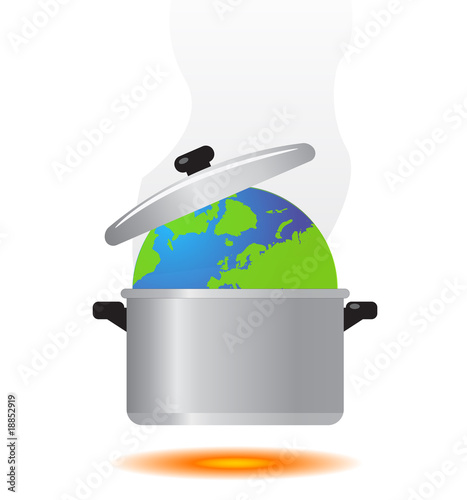 the earth is cooking by global warming