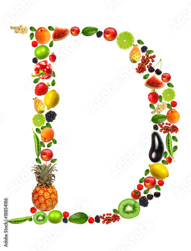 Fruit and vegetables lettre...