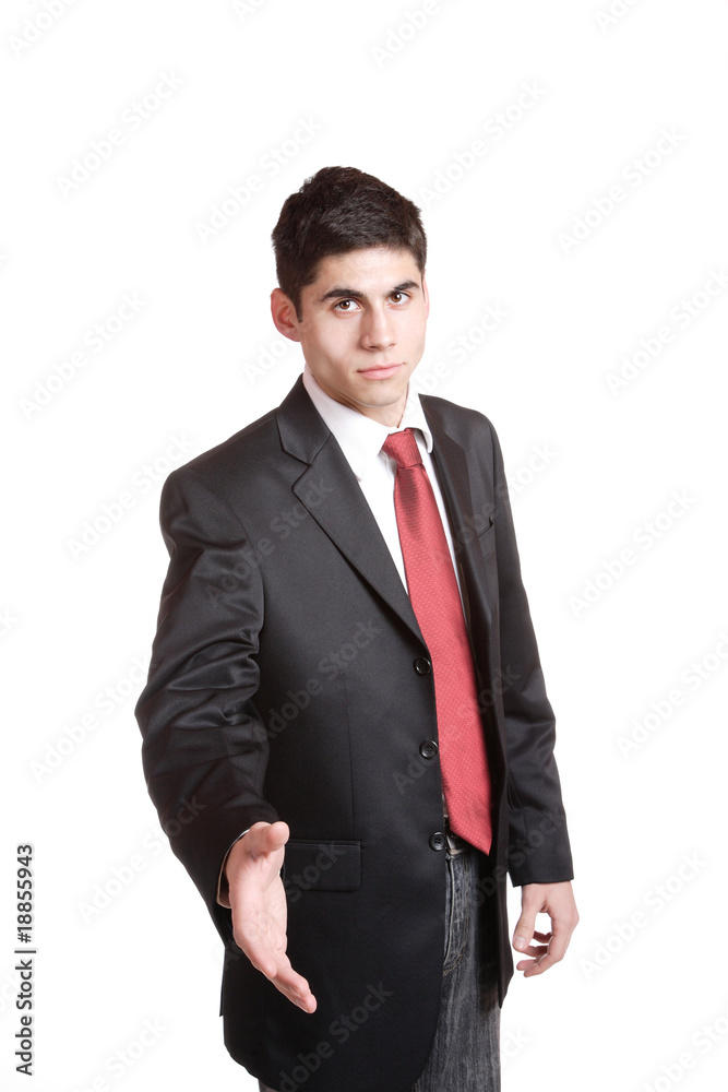Portrait of a business man holding money Portrait of a business man holding money