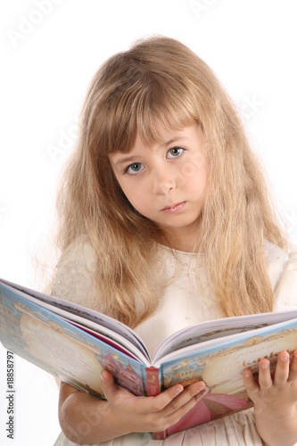 girl reading a book