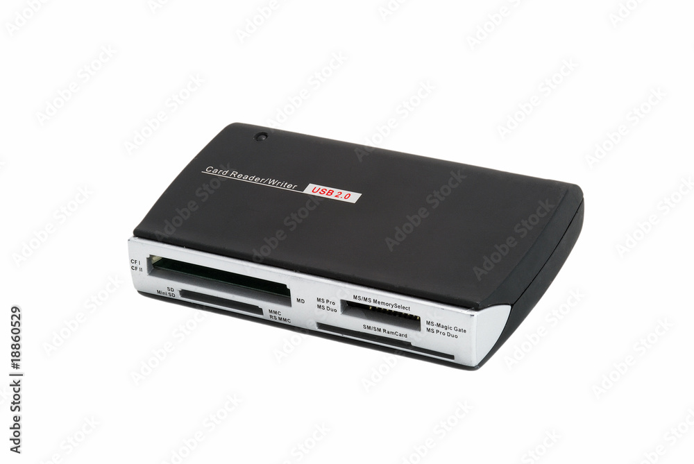 Card reader isolated over white background Card reader isolated over white background
