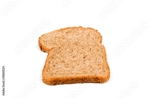 The perfect slice of bread isolated on a white background