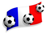 soccer balls & flag of France