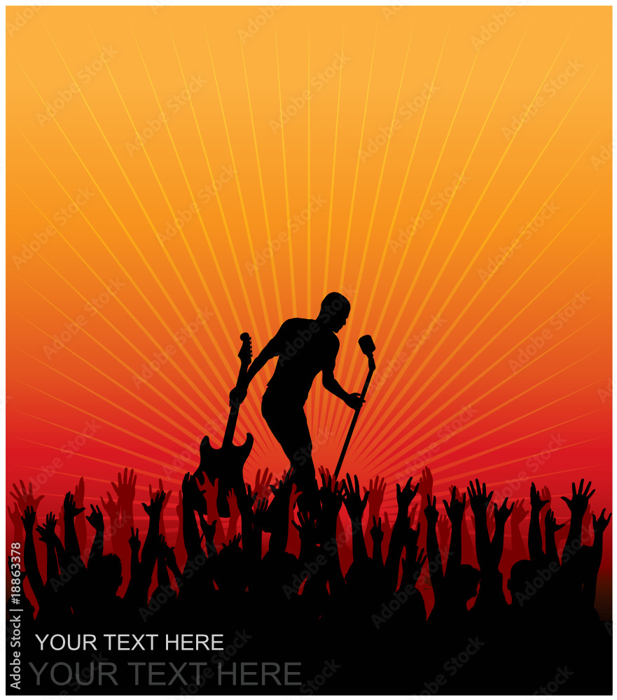 Concert cheering audience vector background Concert cheering audience vector background