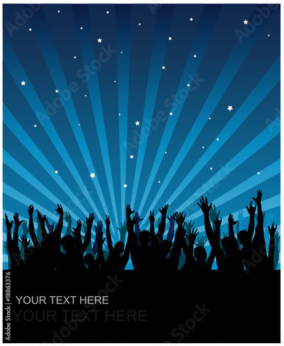 Party cheering audience vector background