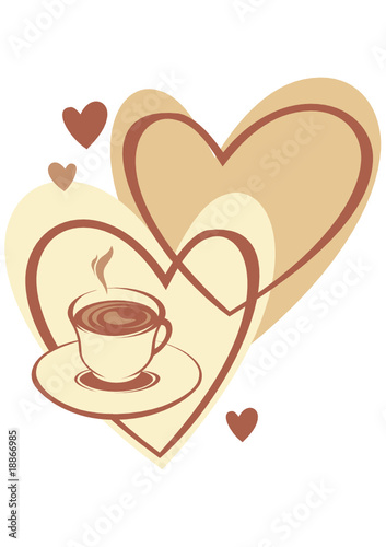 Coffee cup with love