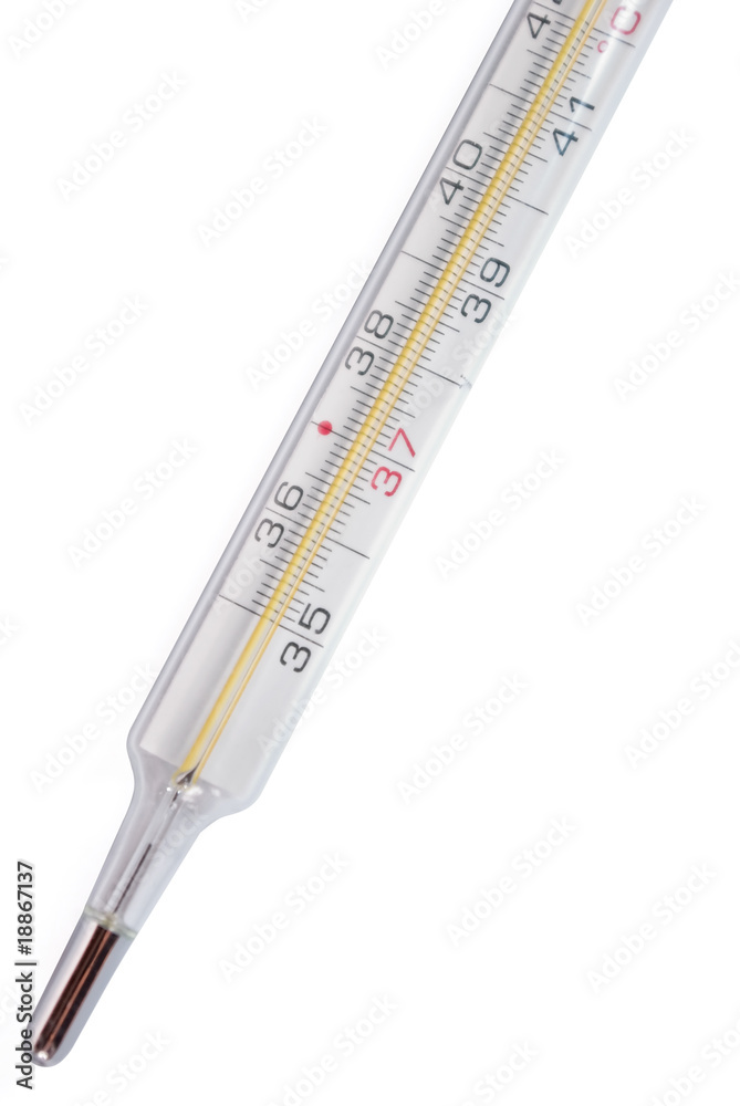 thermometer detail isolated on white thermometer detail isolated on white