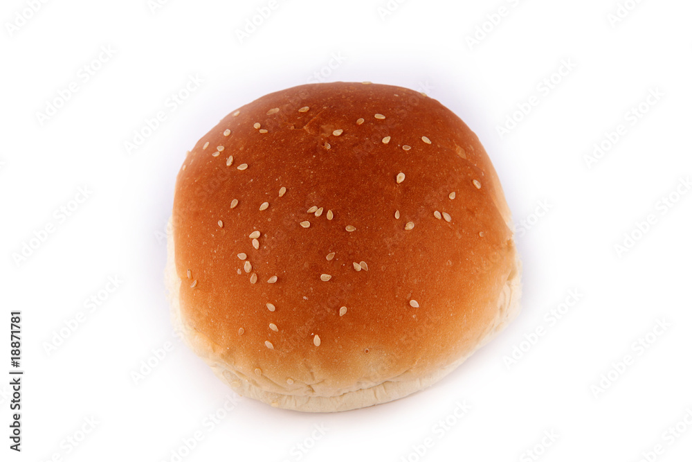 Hamburger bun / bread over white background Hamburger bun / bread over white background
