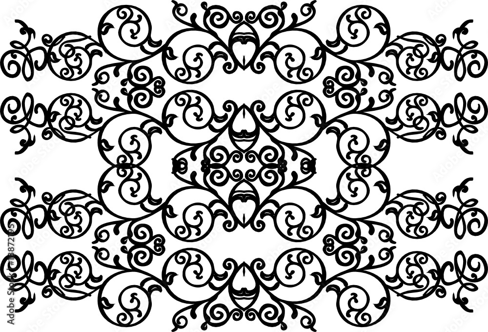 black on white plant curls black on white plant curls