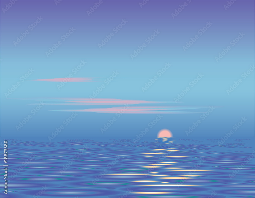 Fototapeta premium Sunset above the sea