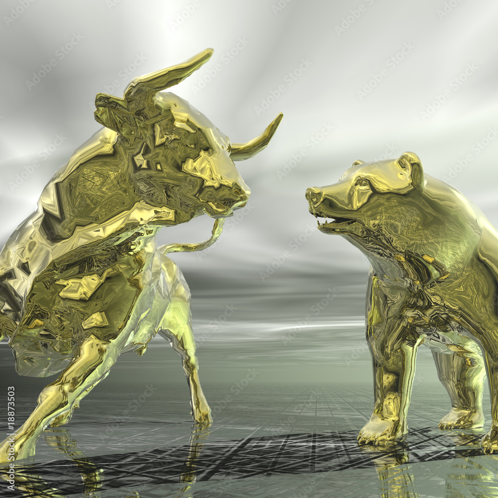 Fototapeta premium bull and bear