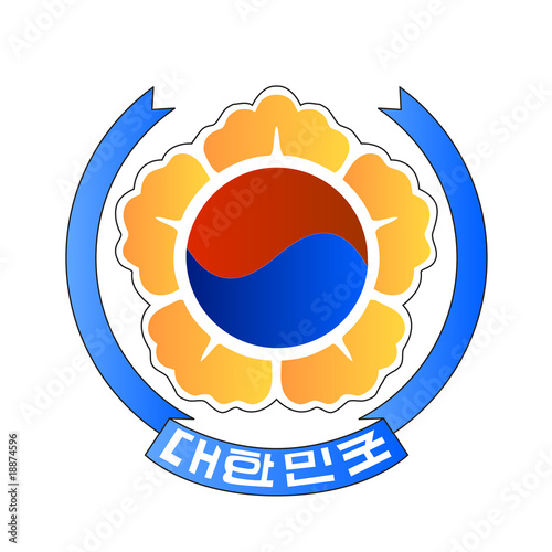 south korea coat of arms vector