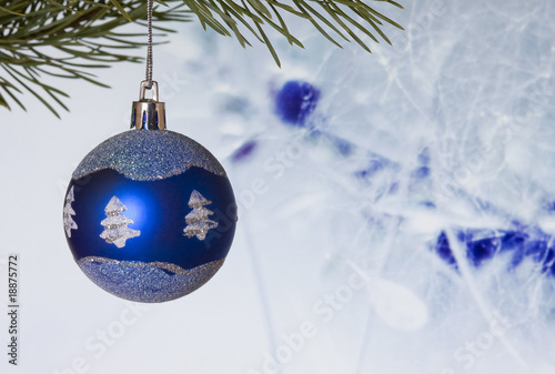 Bauble hanging on a christmas tree