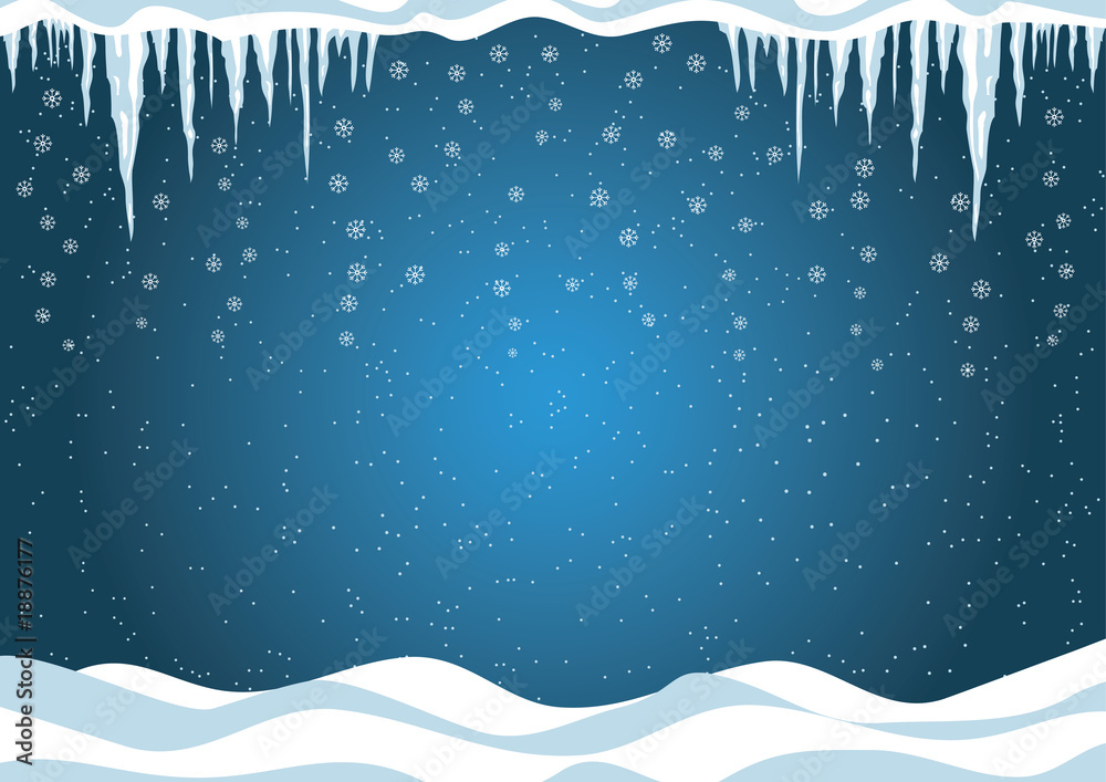 Winter background. Christmas Vector illustration. - obrazy, fototapety, plakaty 