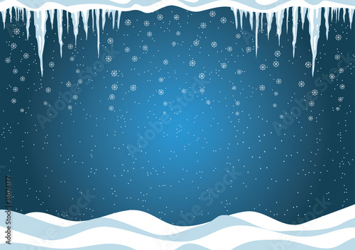 Winter background. Christmas Vector illustration.