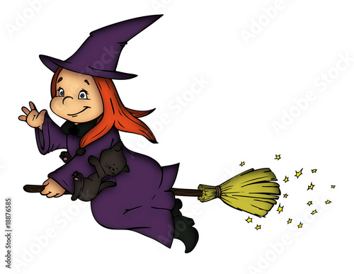 Hexe, Witch, Halloween, Karneval, Fasching, Verkleidung Stock Illustration  | Adobe Stock