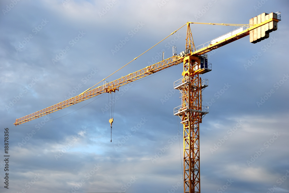 Single yellow tower crane loader Single yellow tower crane loader