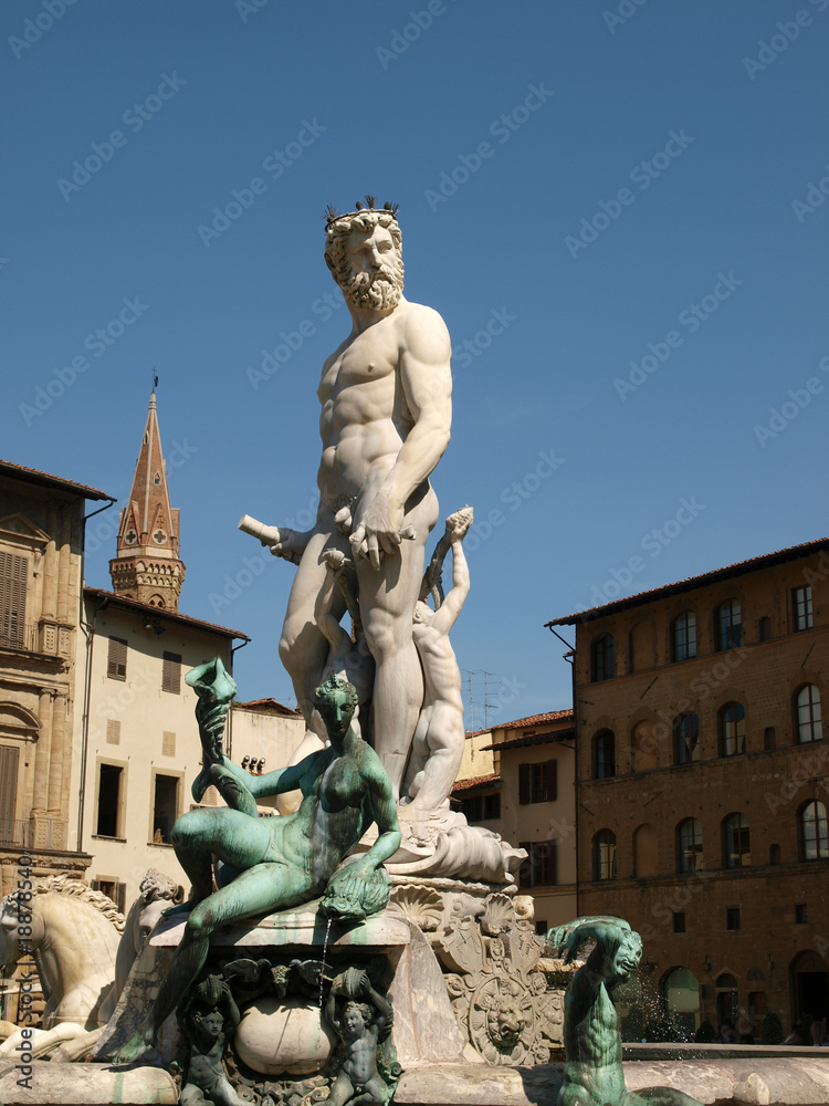 Fountain of Neptune in the Piazza della Signoria, Florence Fountain of Neptune in the Piazza della Signoria, Florence