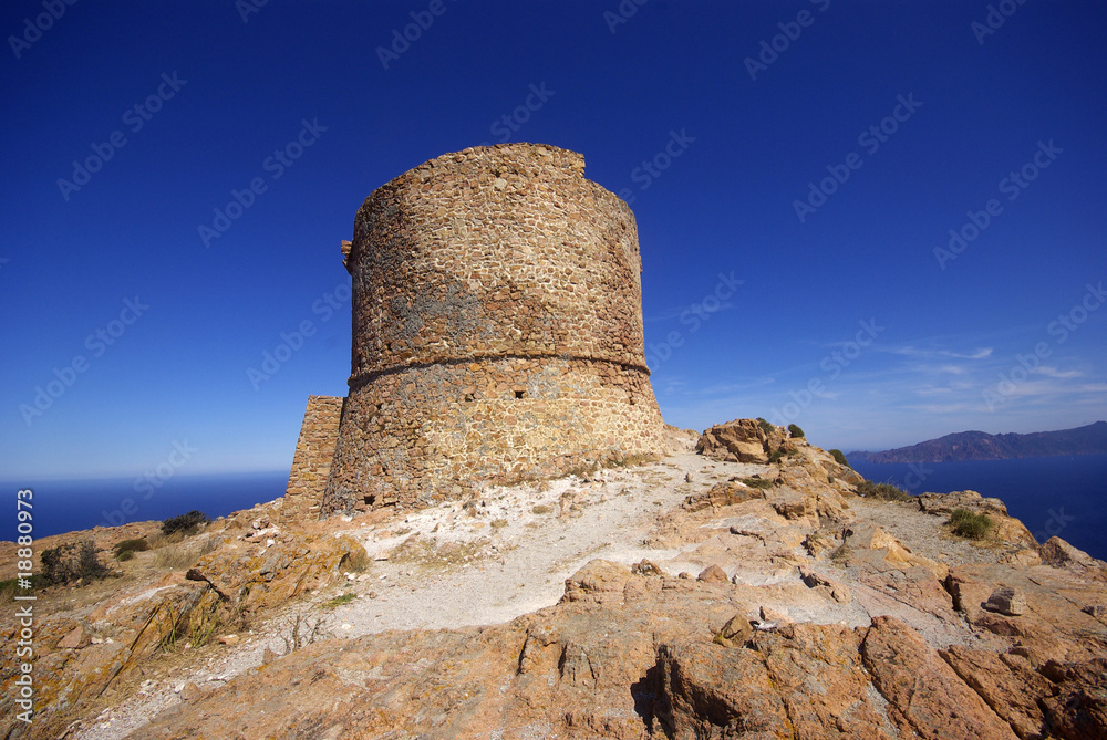 Francia, Corsica, la Tour de Turghiu sul Capu Rossu