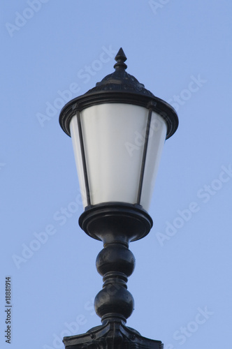 Street lamp isolated on blue sky