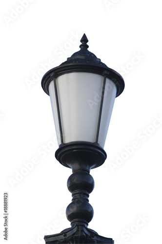 Street lamp isolated over white