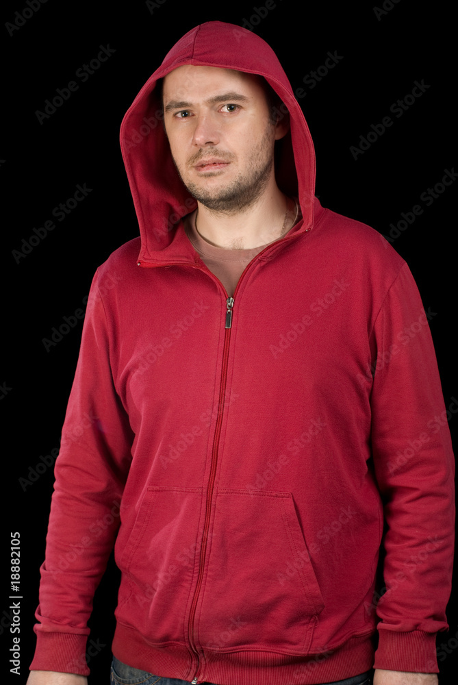 Portrait of a young man. Isolated on black. Portrait of a young man. Isolated on black.