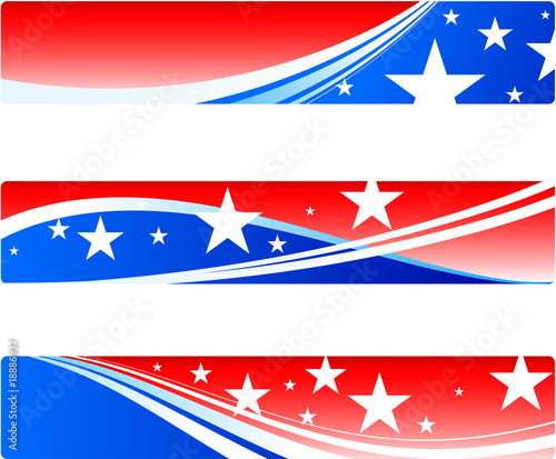 Independence Day patriotic banners