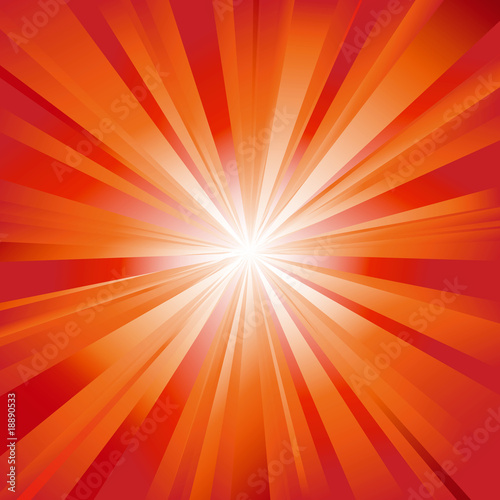 Abstract orange light burst