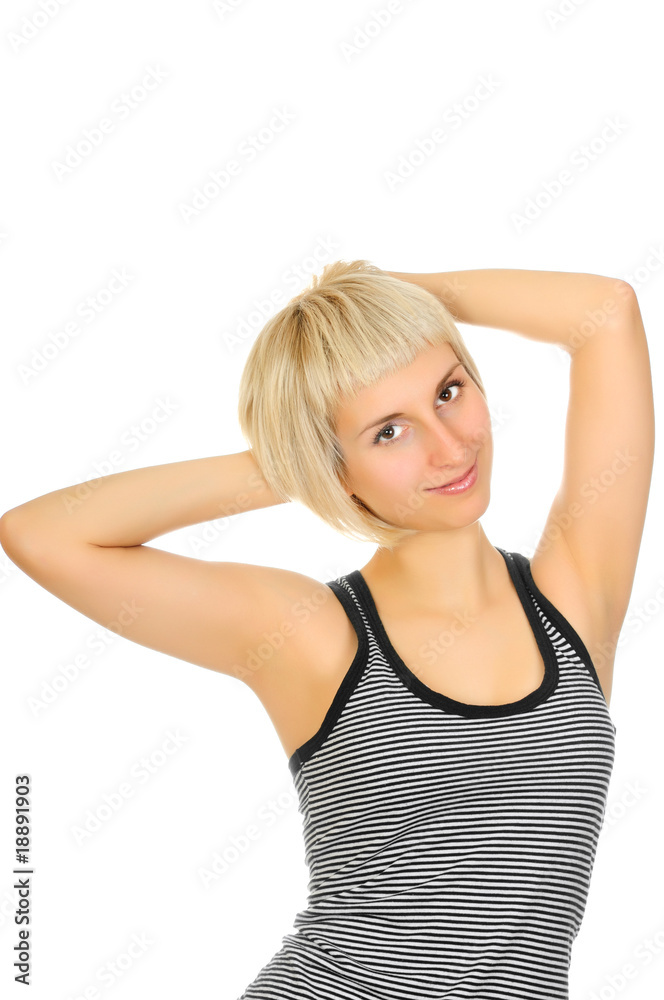 Casual sexy woman isolated on white background Casual sexy woman isolated on white background