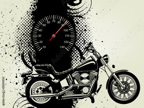 inky dribble strip motorbike