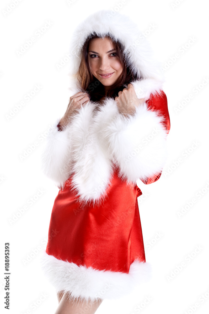 beautiful woman wearing santa claus clothes beautiful woman wearing santa claus clothes