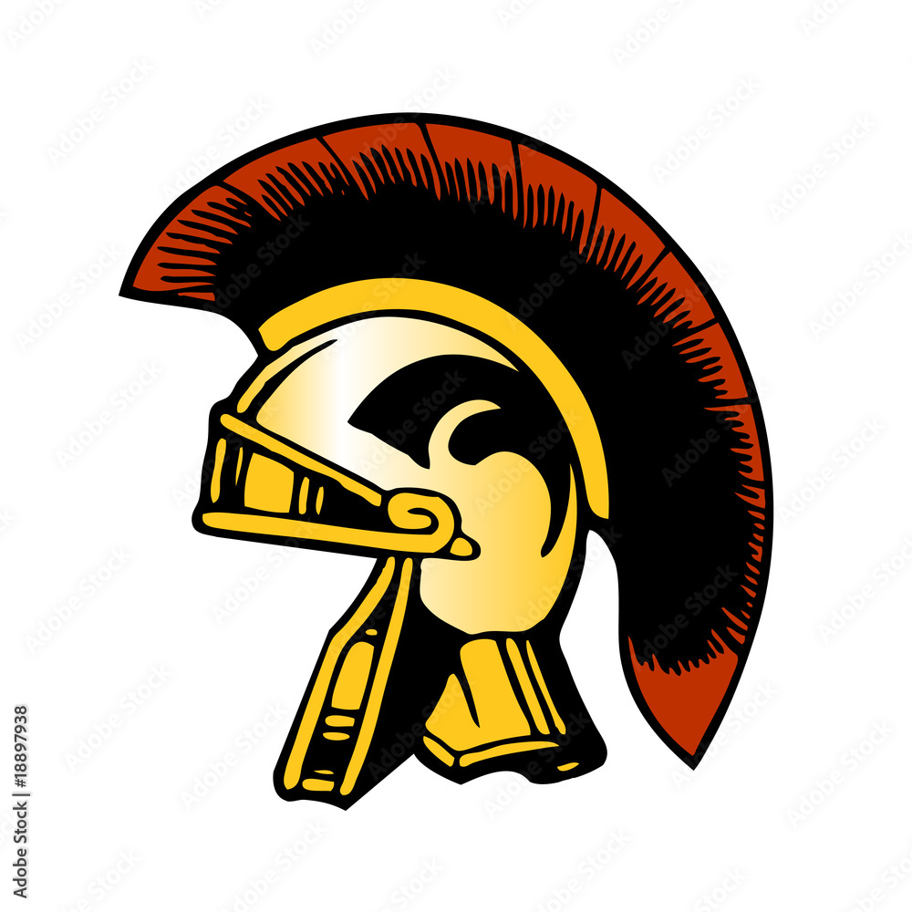 trojan spartan roman helmet vector Stock Vector | Adobe Stock