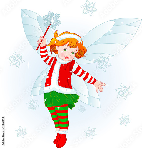 Christmas baby fairy