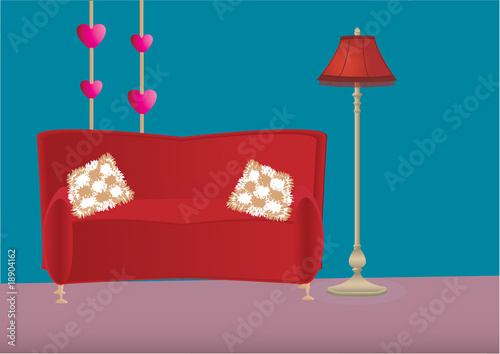 bedroom and hearts