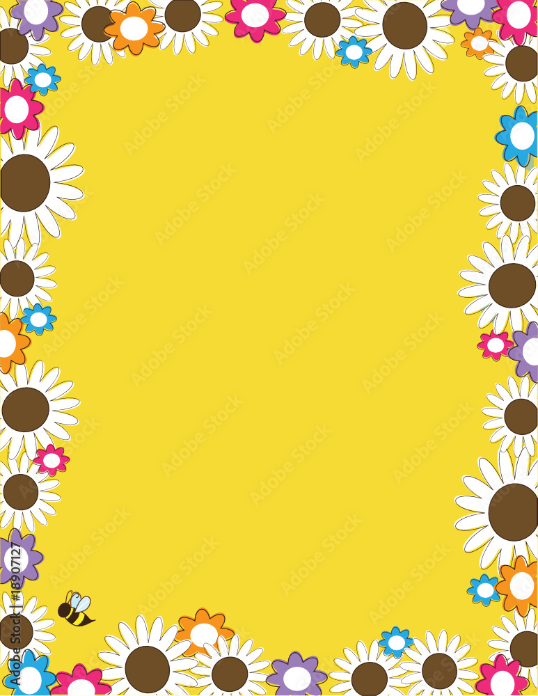 Daisy Flower Border Full Daisy Flower Border Full