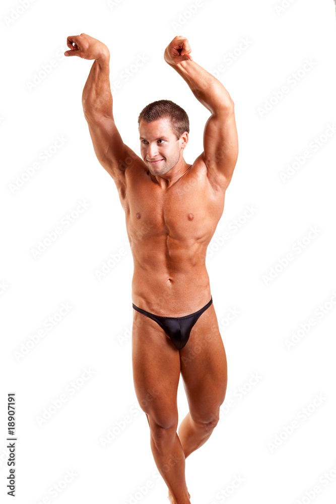 bodybuilder in artistic pose bodybuilder in artistic pose