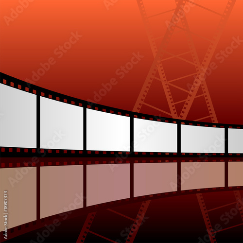 Abstract film strip background with warm tones