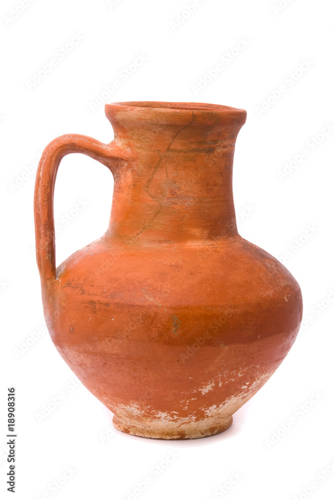 Jug on white background